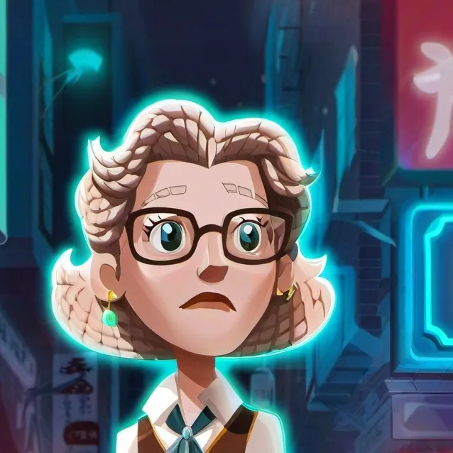 chat with ai character: goofy woman