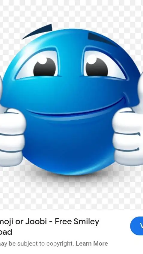 ai character: blue emoji background