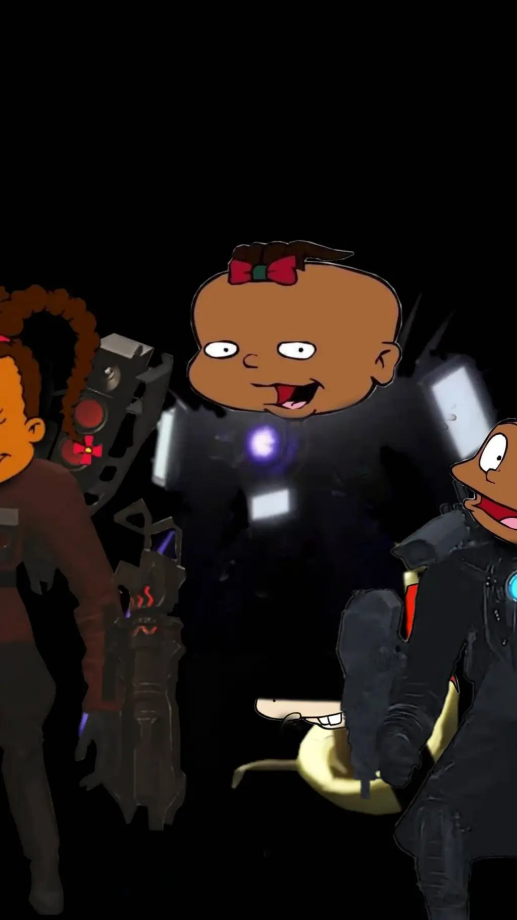 ai character: black Rugrat titan background