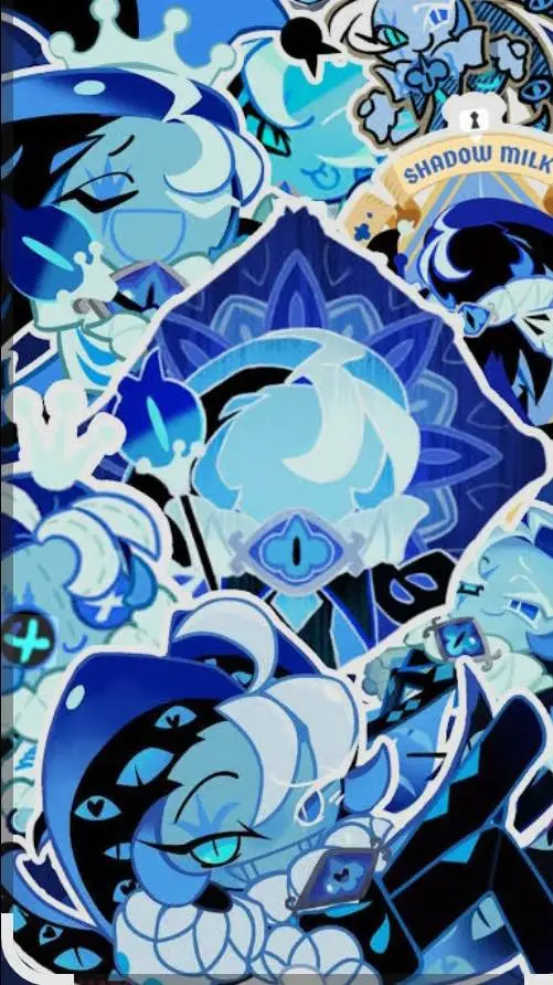 ai character: Shadow,milk,cookie background