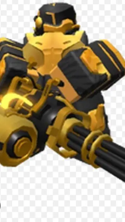 ai character: golden minigunner background