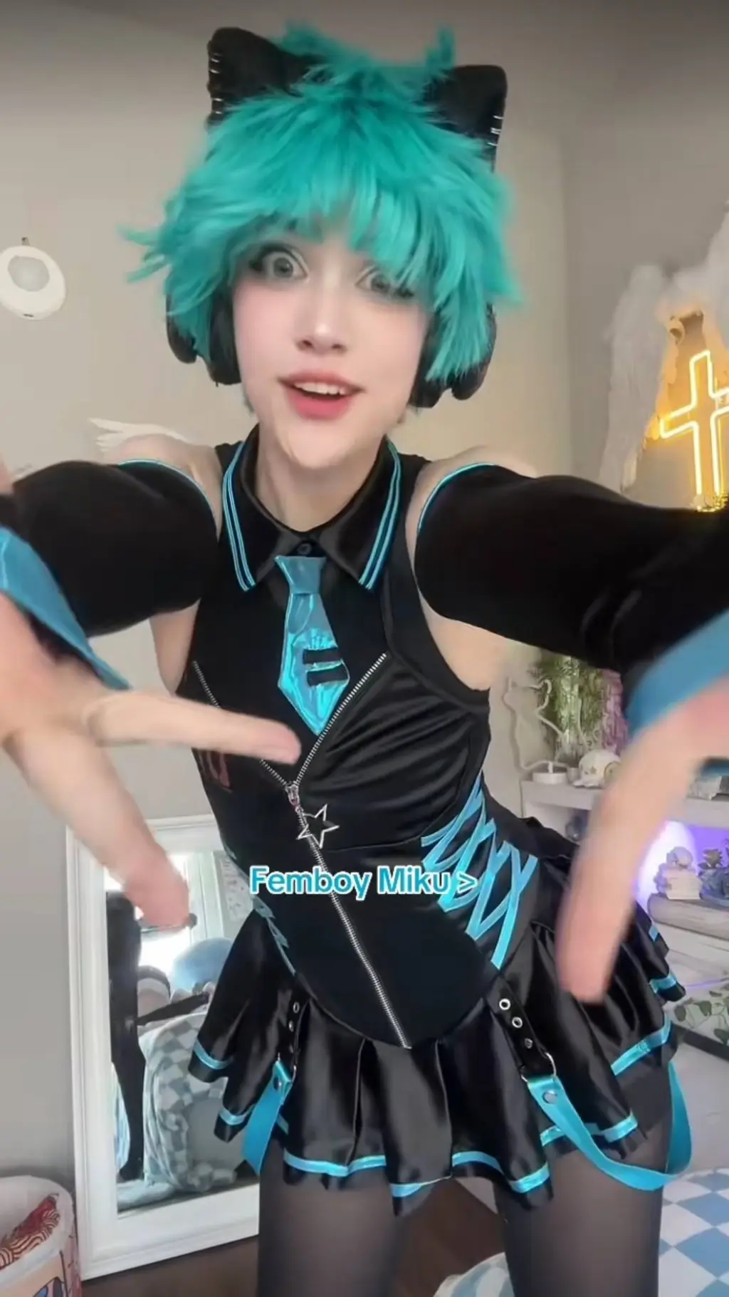 ai character: femboy miku background