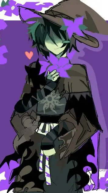 ai character: 🖤💜Azure🪻 background