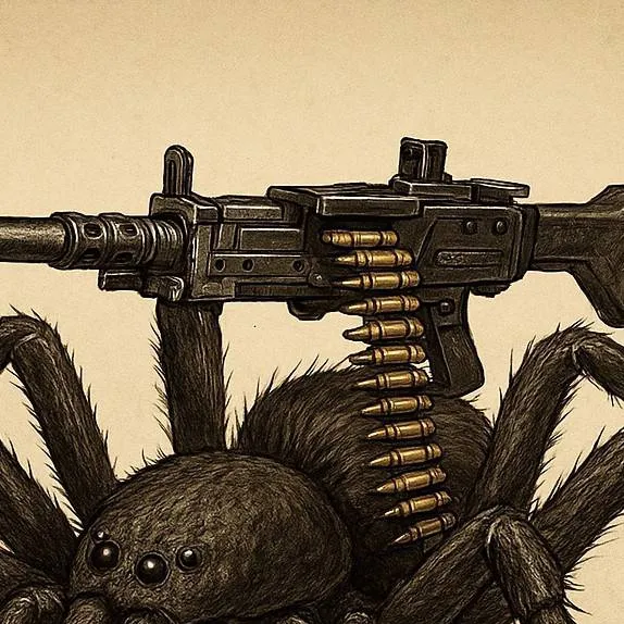 chat with ai character: spider with a mach