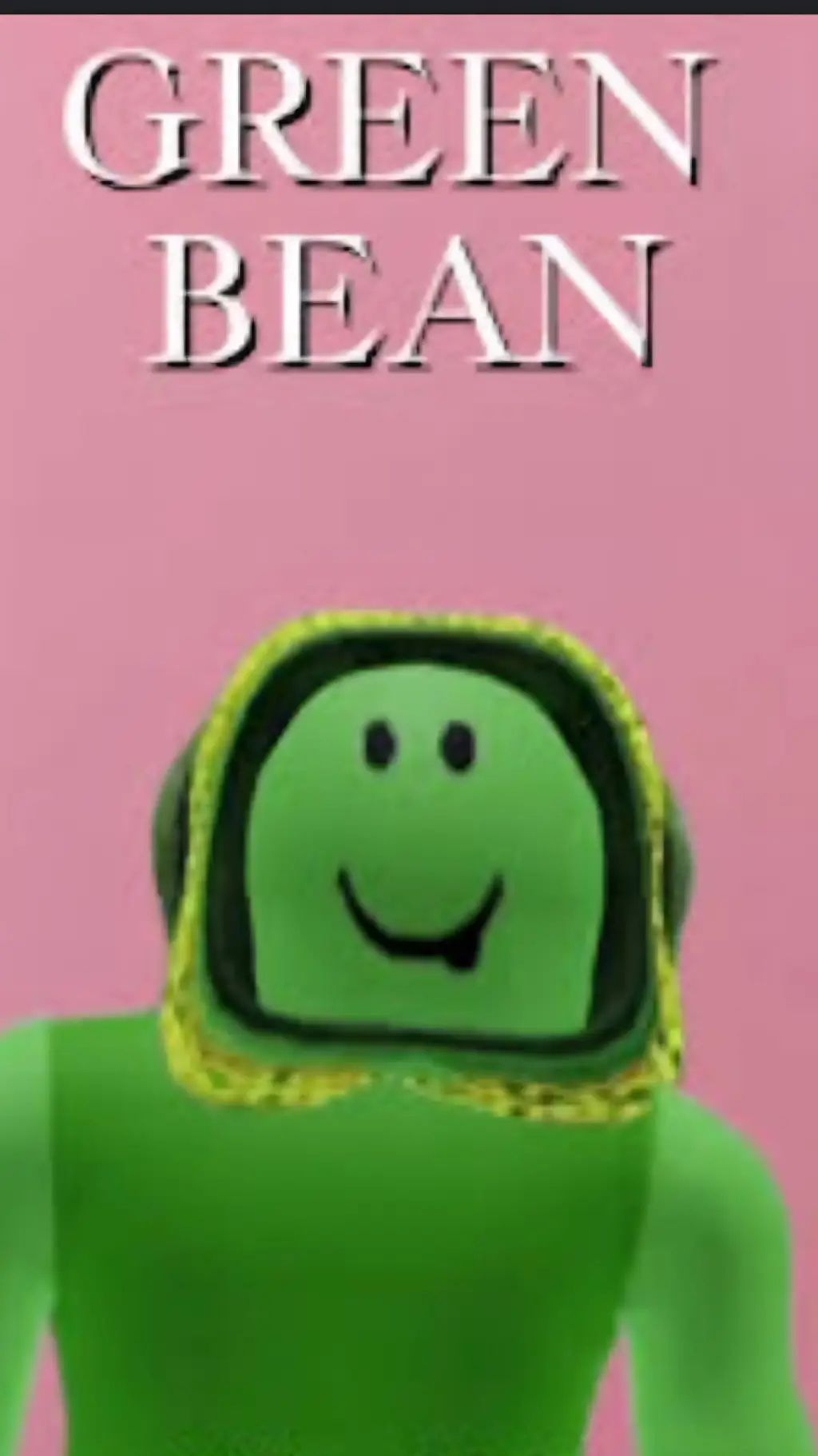 ai character: green beens  background