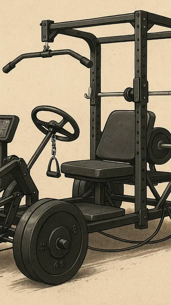 ai character: Gym Car background