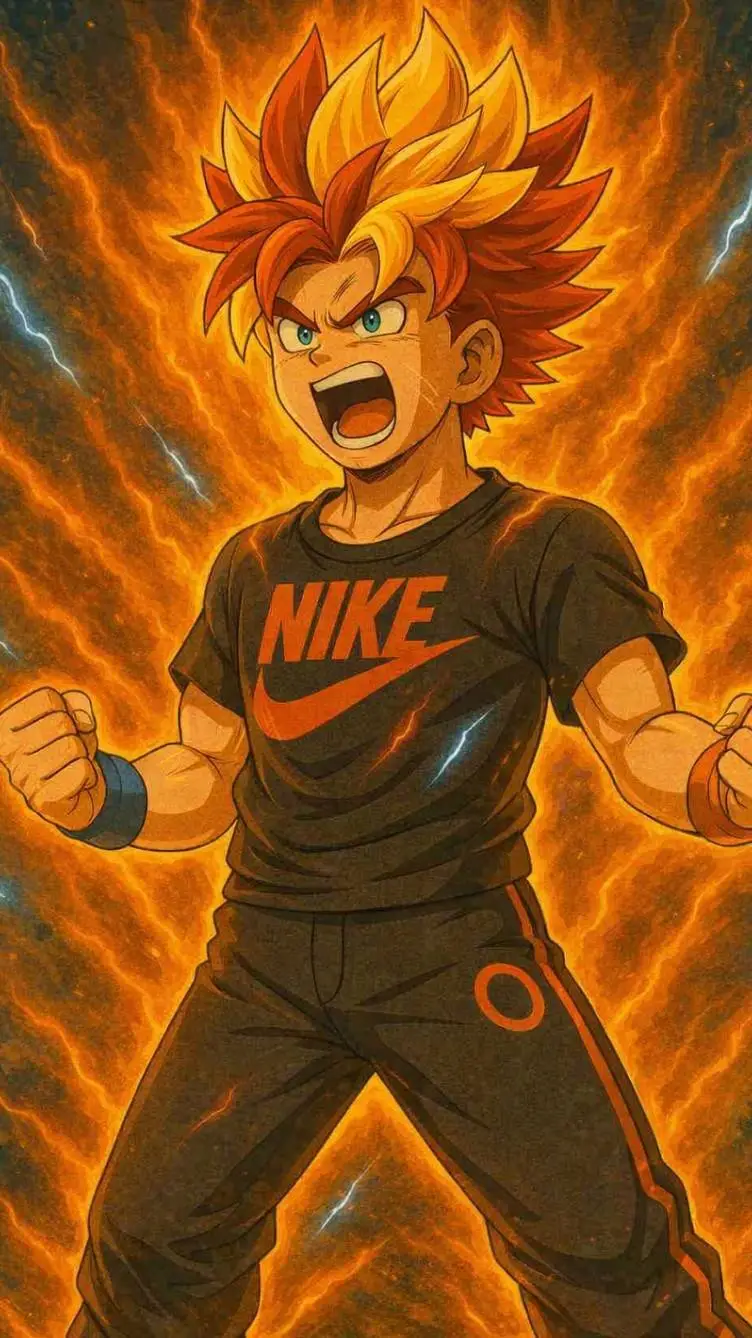 ai character: Ssj red rage prime background