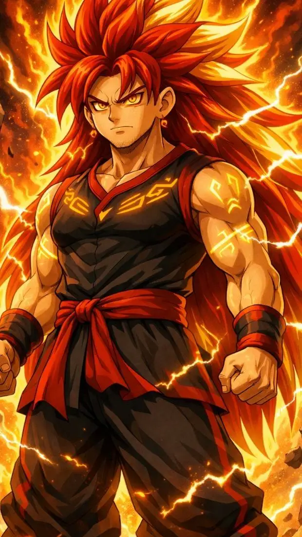 ai character: Redrage ssjimortal background