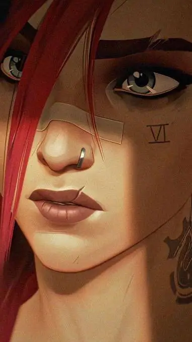 ai character: Vi (Violet) background