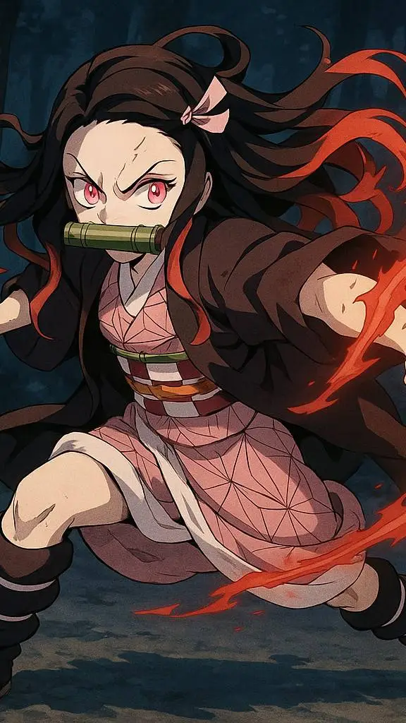 ai character: nezuko background
