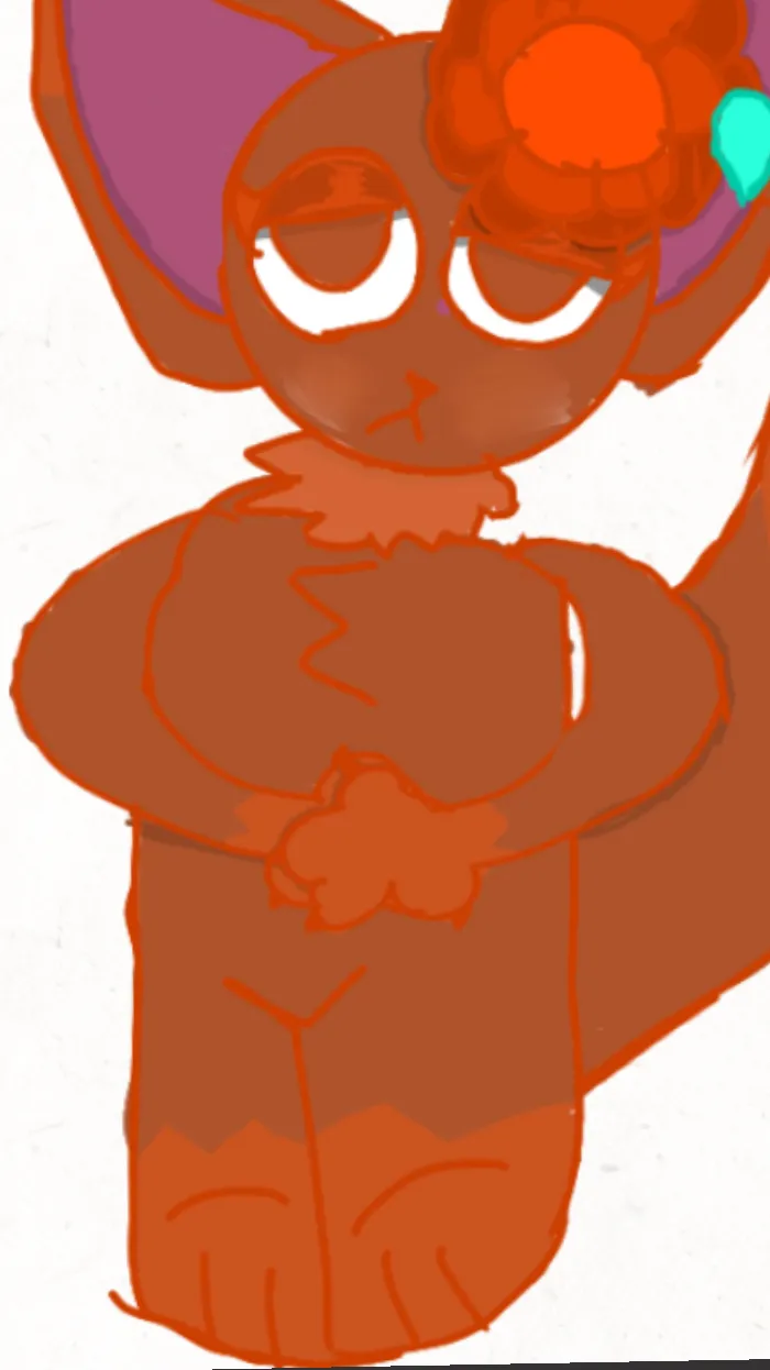 ai character: Orange furry background