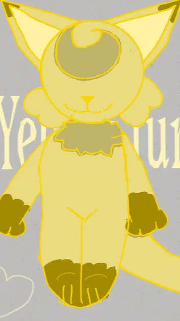 ai character: Yellow furry background