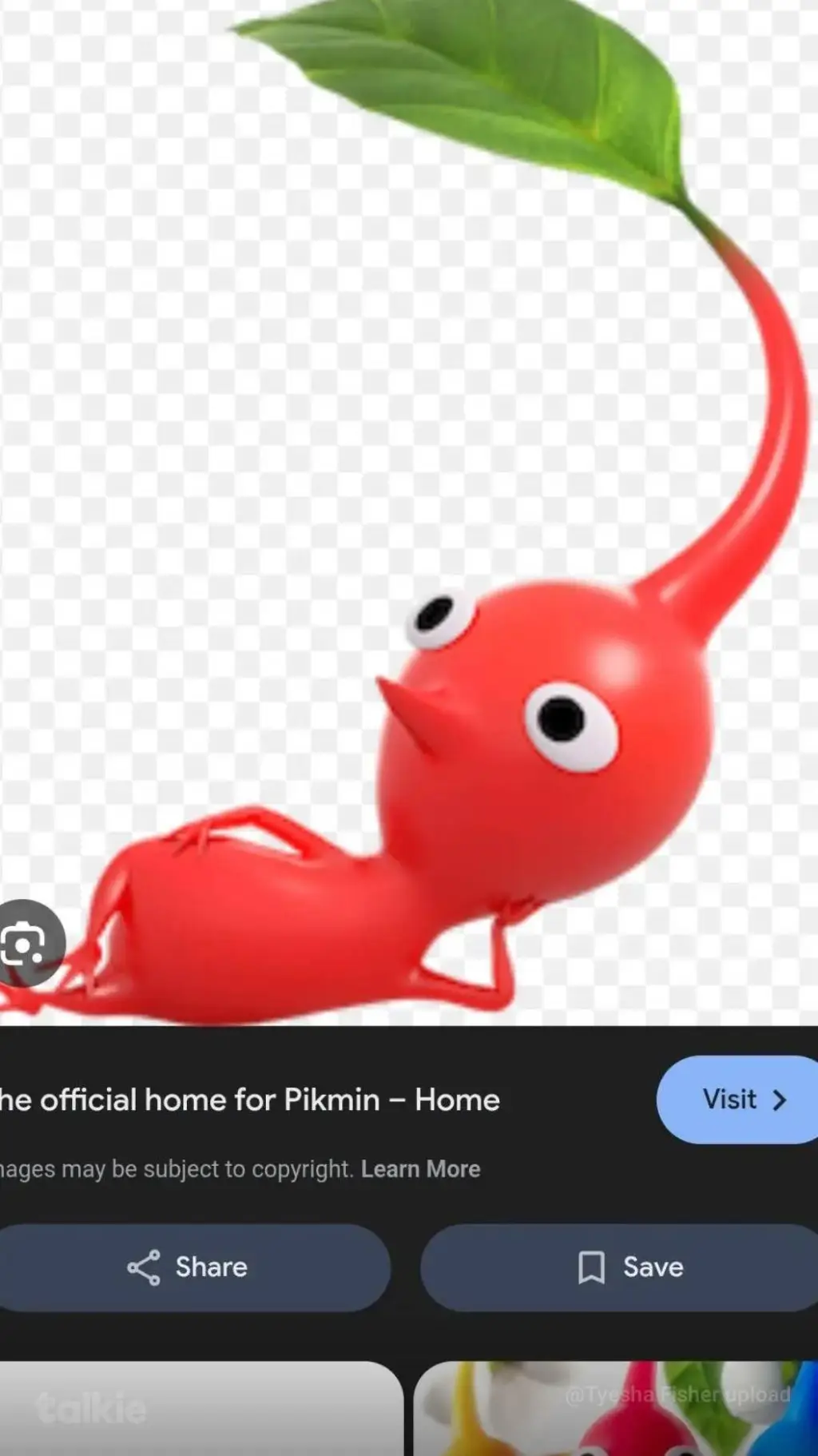 ai character: red pikmin background