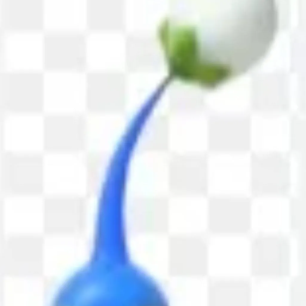 chat with ai character: blue pikmin