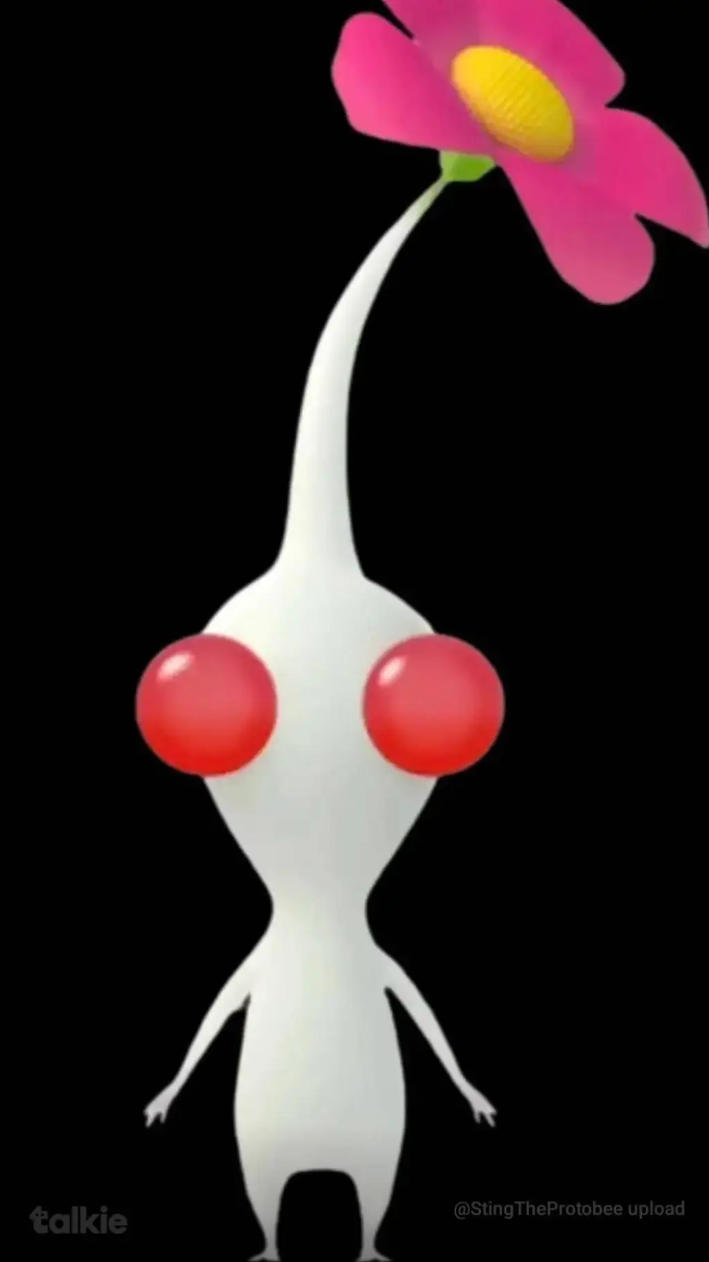 ai character: white pikmin background