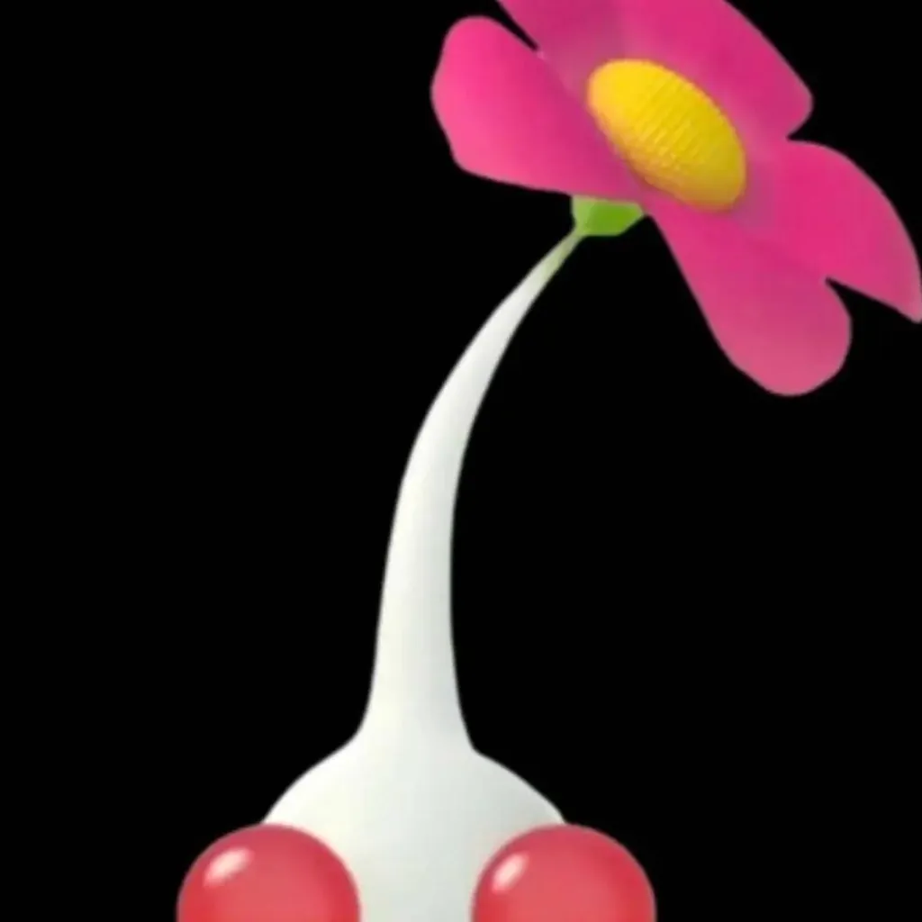 chat with ai character: white pikmin