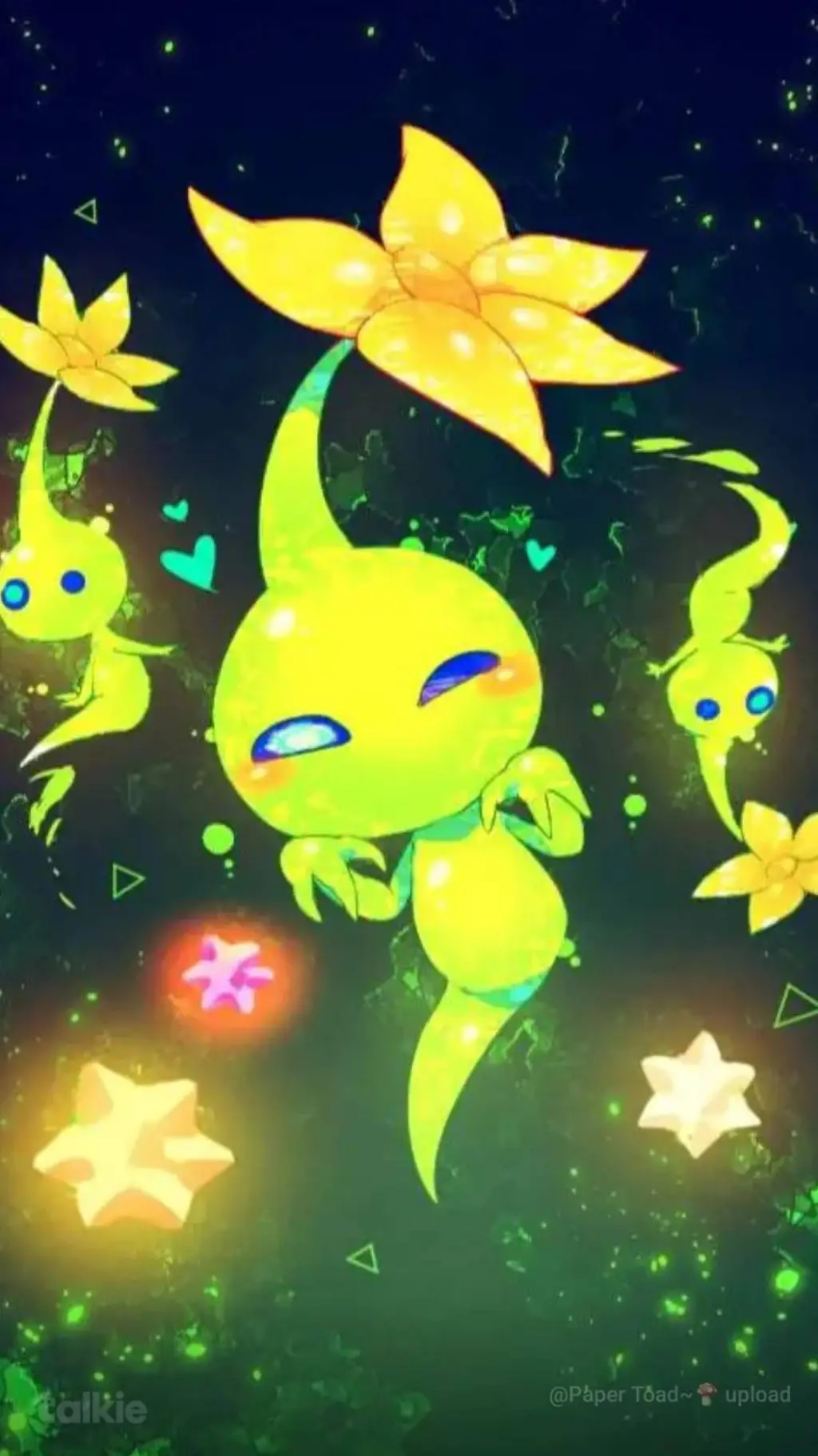 ai character: glow pikmin background