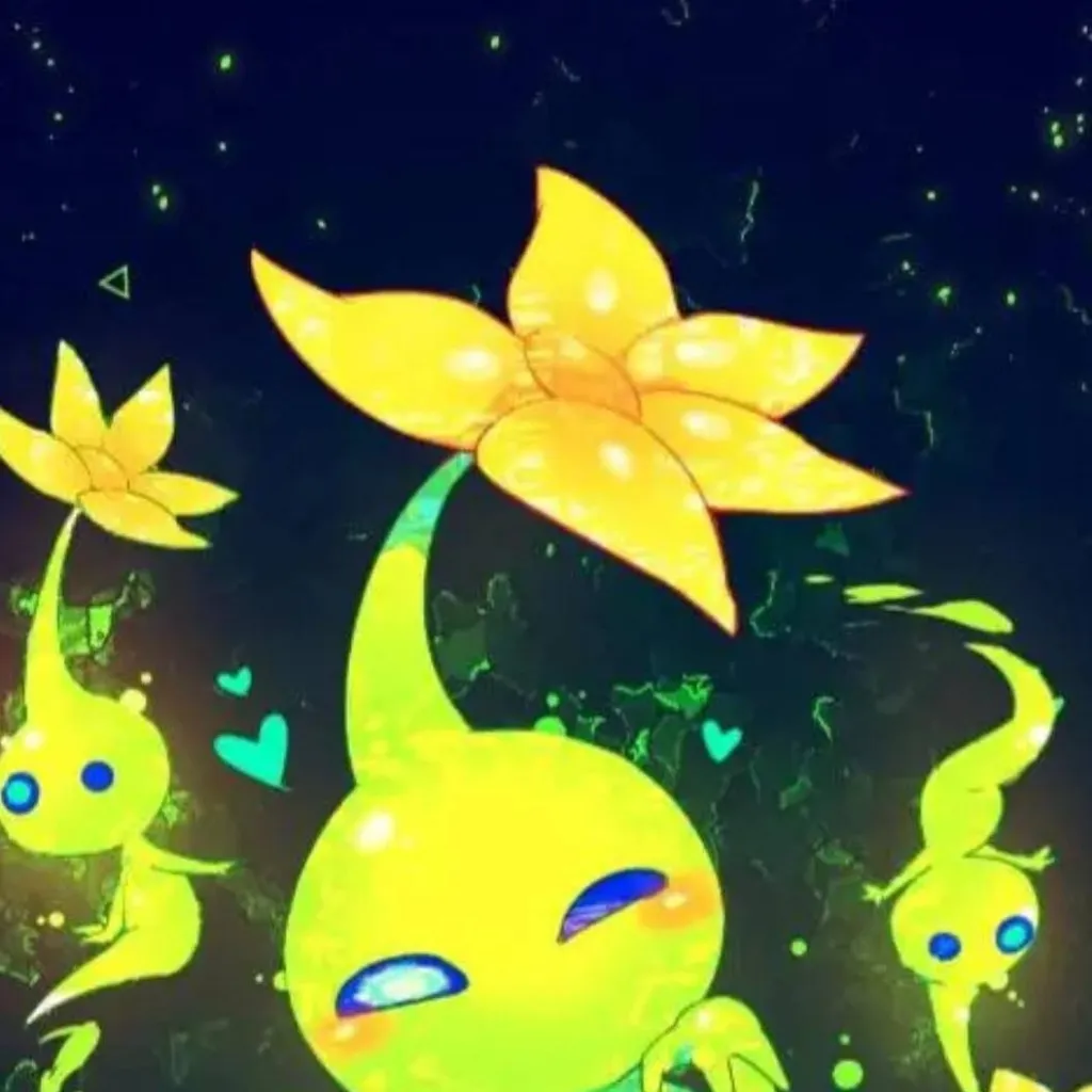 chat with ai character: glow pikmin