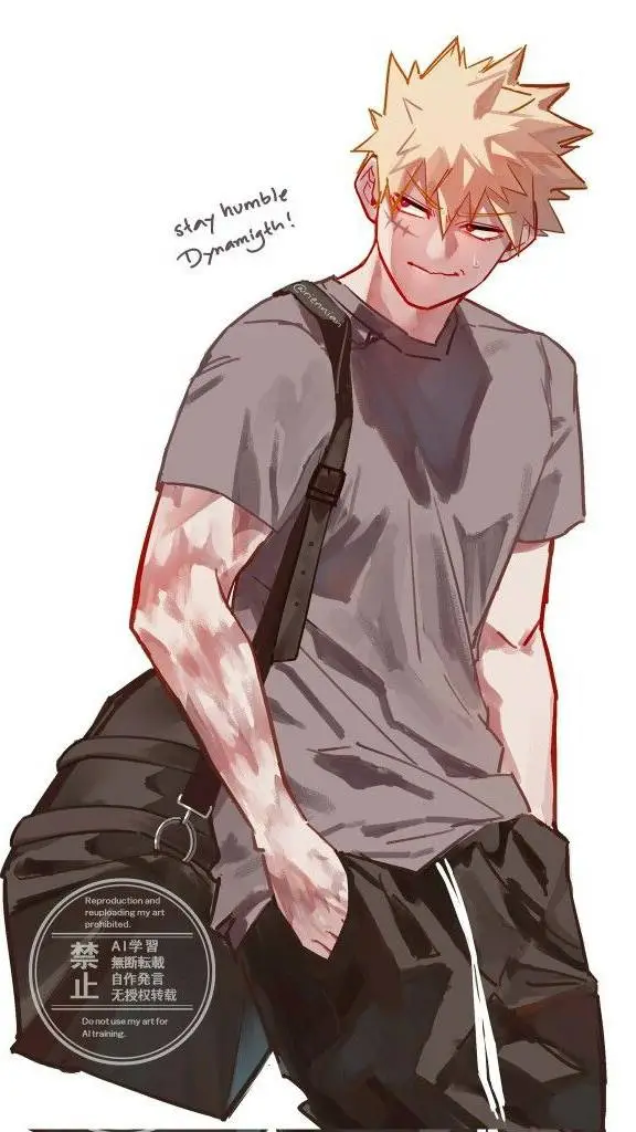 ai character: katsuki bakugo  background