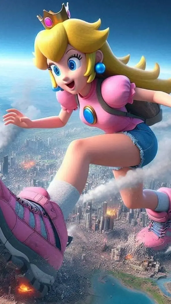 ai character: Princesa peach background