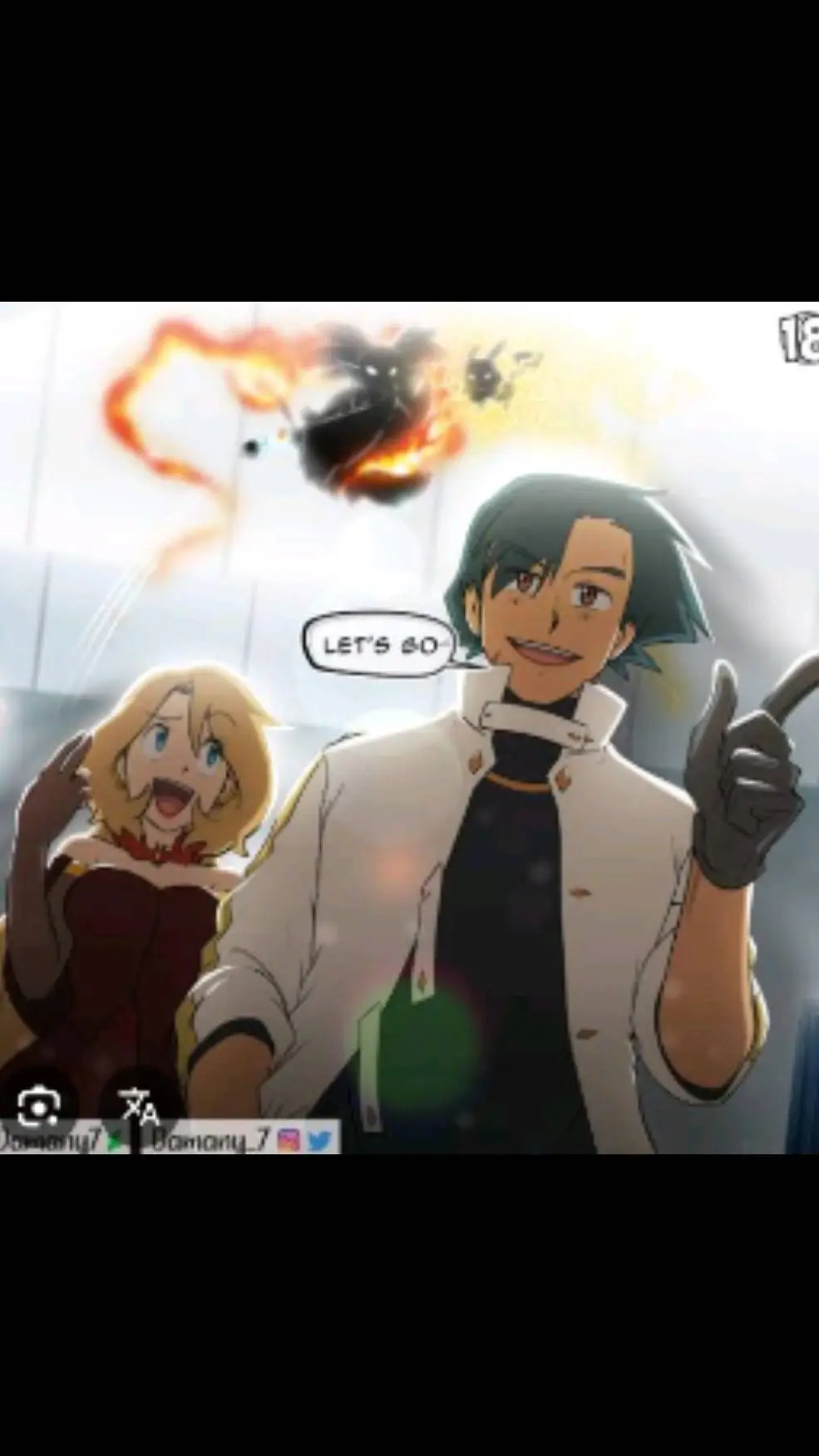 ai character: Ash y Serena malos background