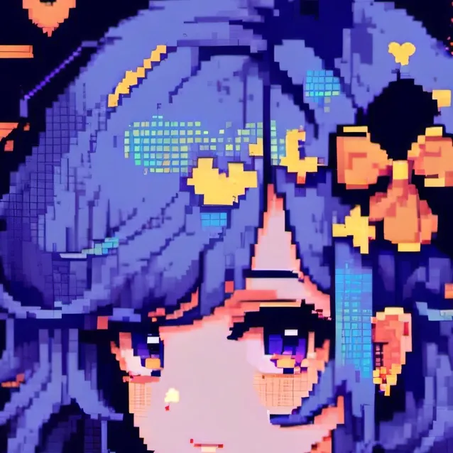 chat with ai character: blue hair