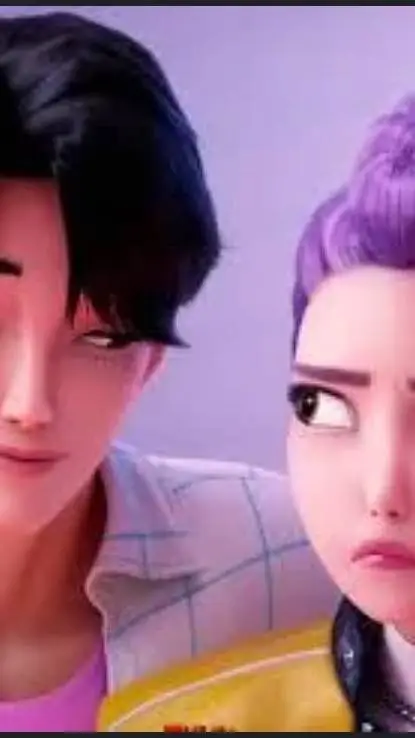 ai character: jinu and rumi kiss background