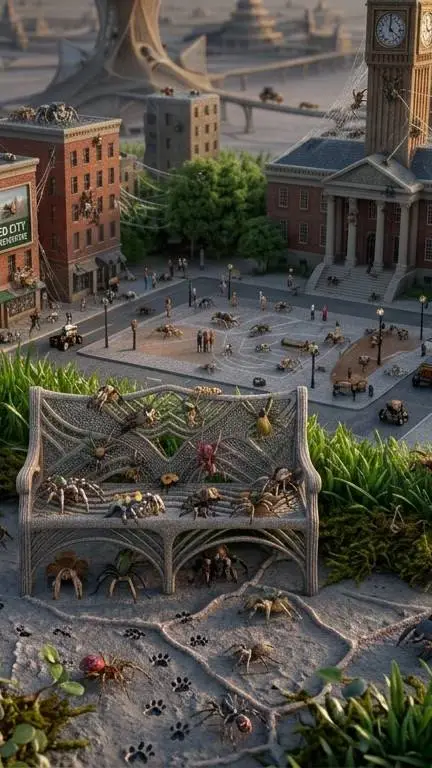 ai character: SpiderCity background