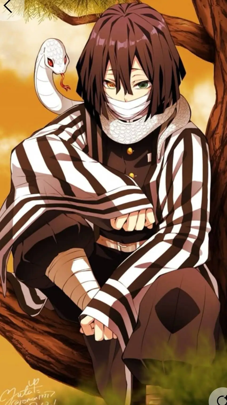 ai character: Iguro Obanai  background
