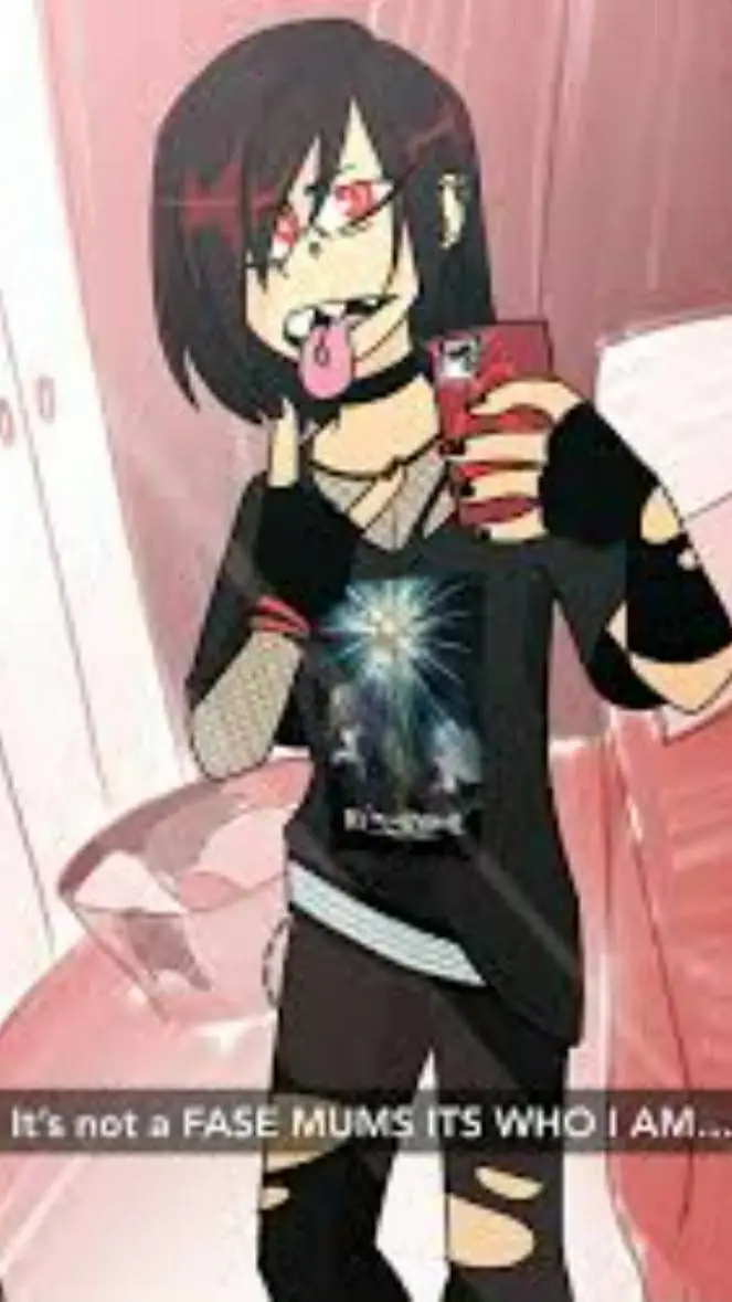 ai character: 🖤emo kirishima❤ background
