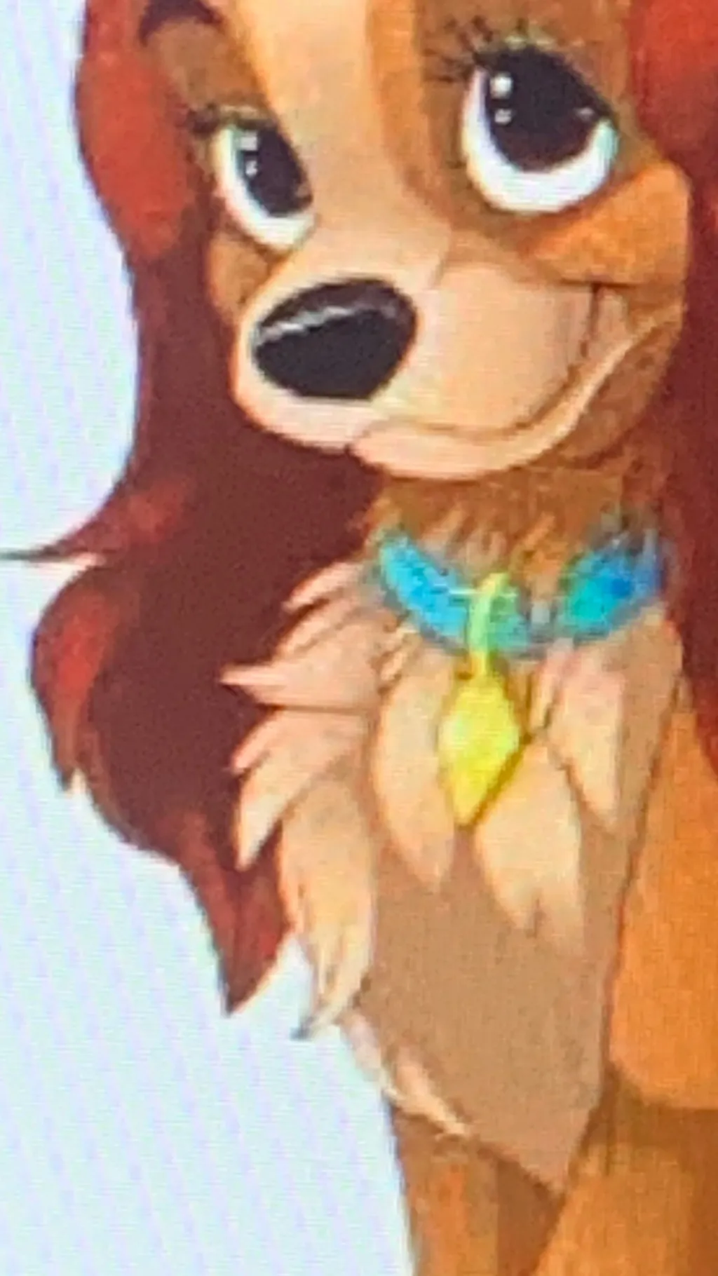 ai character: lady  dog background