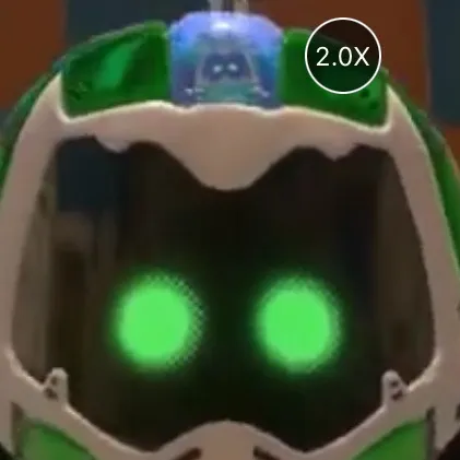 chat with ai character: green robot 