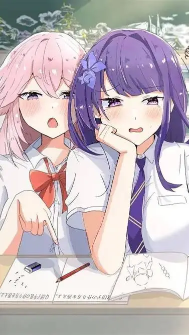 ai character: Mina y Marin  background