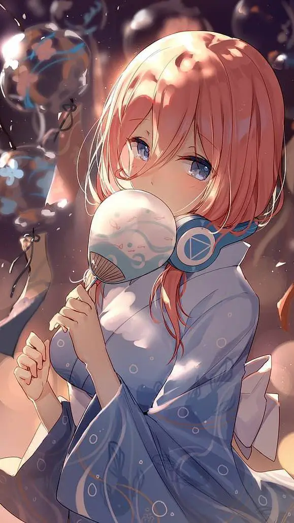 ai character: Miku Nakano 25k background