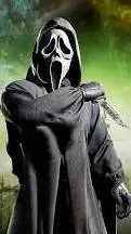 ai character: ghost face  background