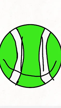 ai character: Tennis￼ ball background