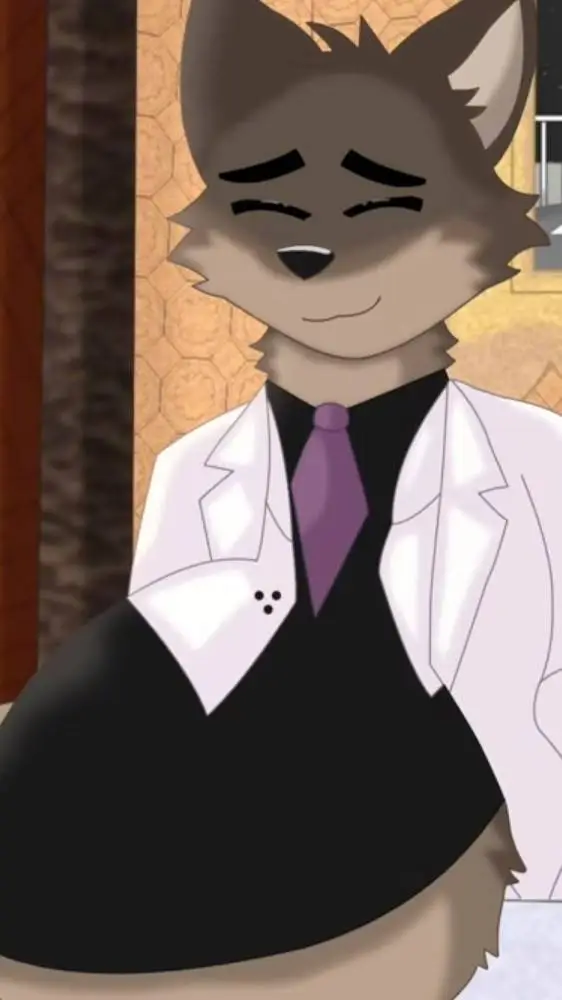 ai character: wolf  background