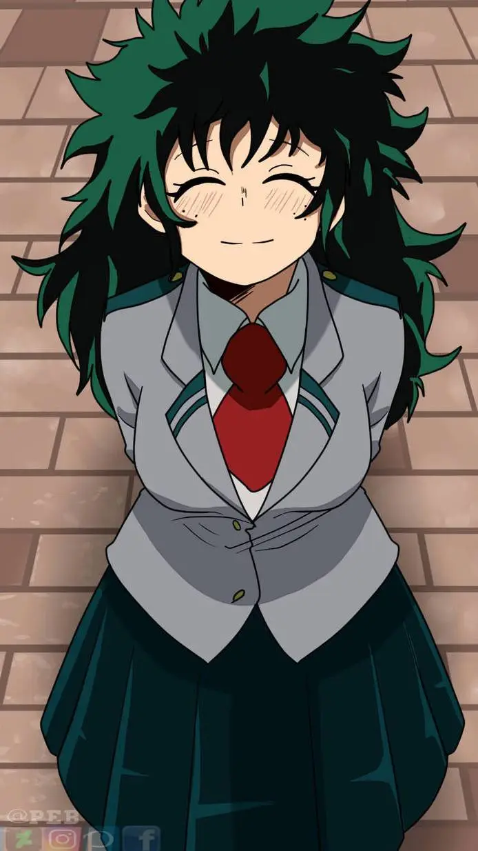 ai character: Deku but female?  background