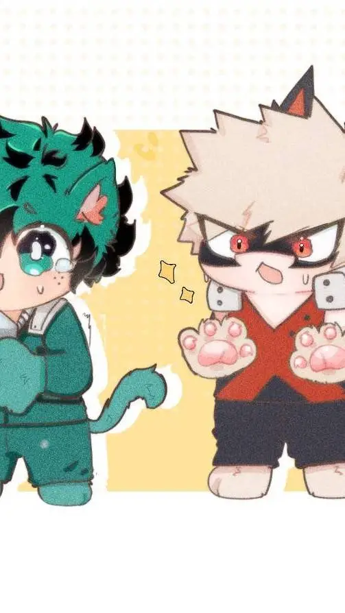 ai character: Deku and Bakugo background