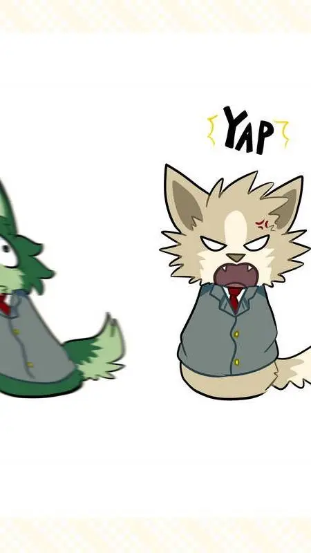 ai character: cat Deku and Baku background