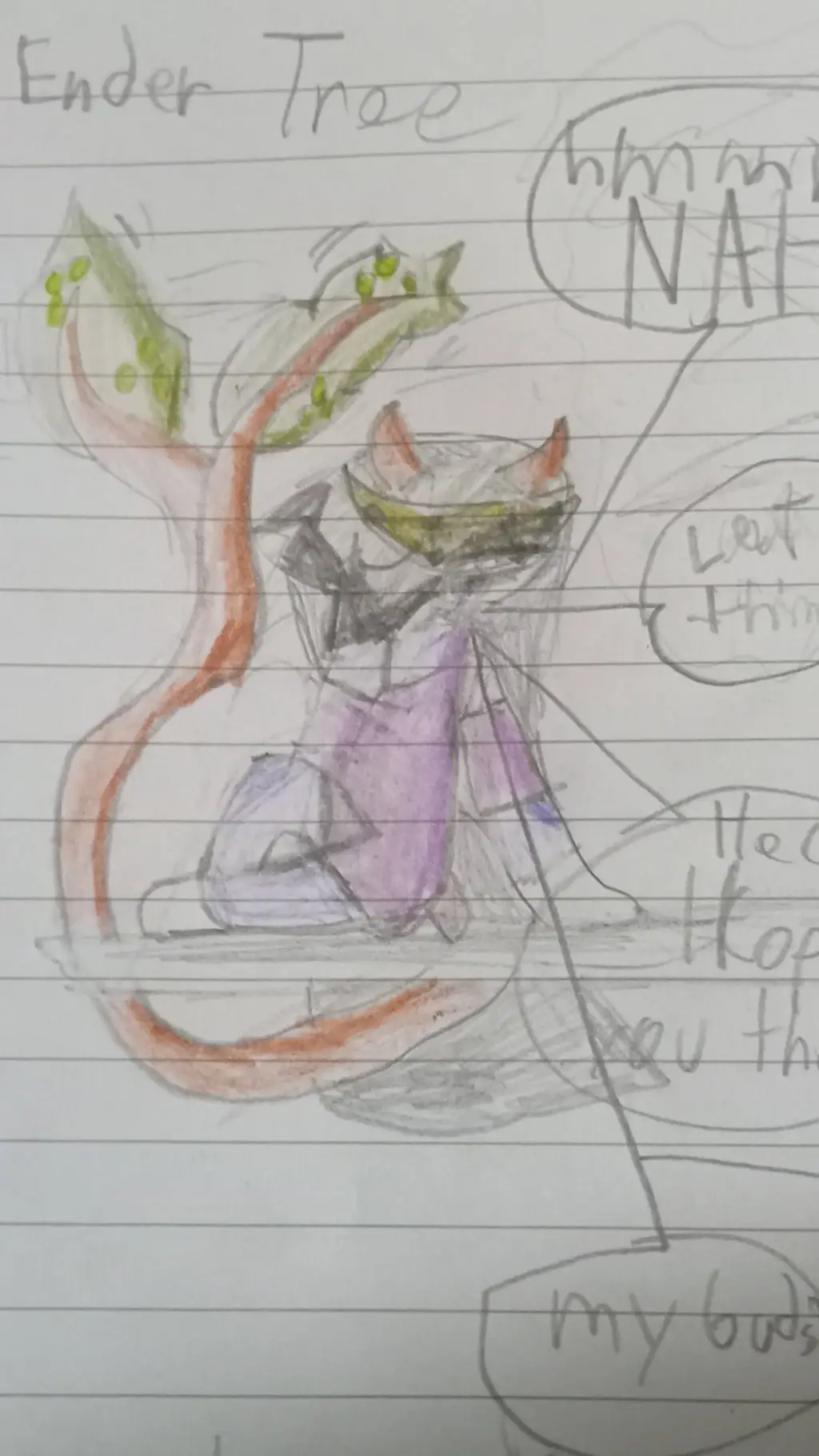 ai character: Ender Tree background