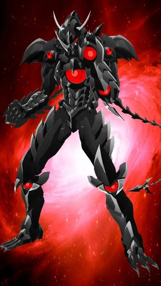 ai character: flame background