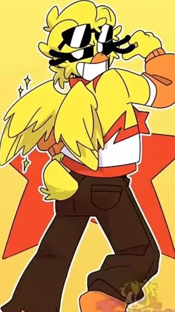 ai character:  kickinchicken background
