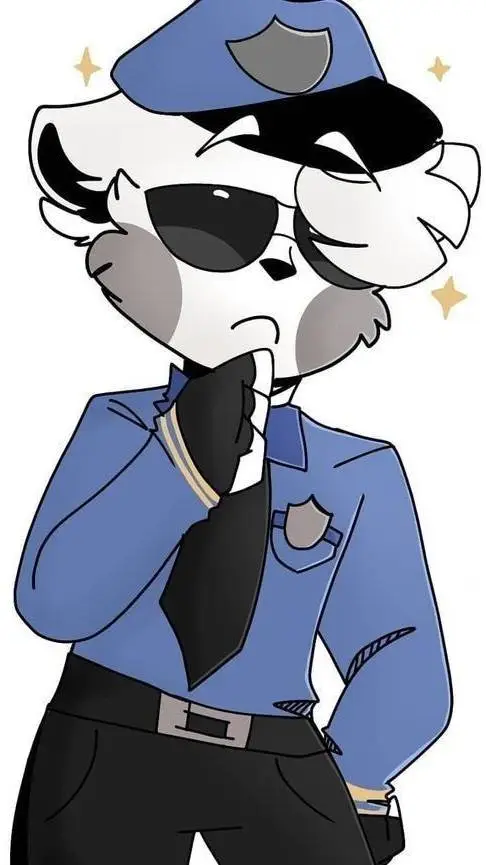 ai character: Constable Blue background