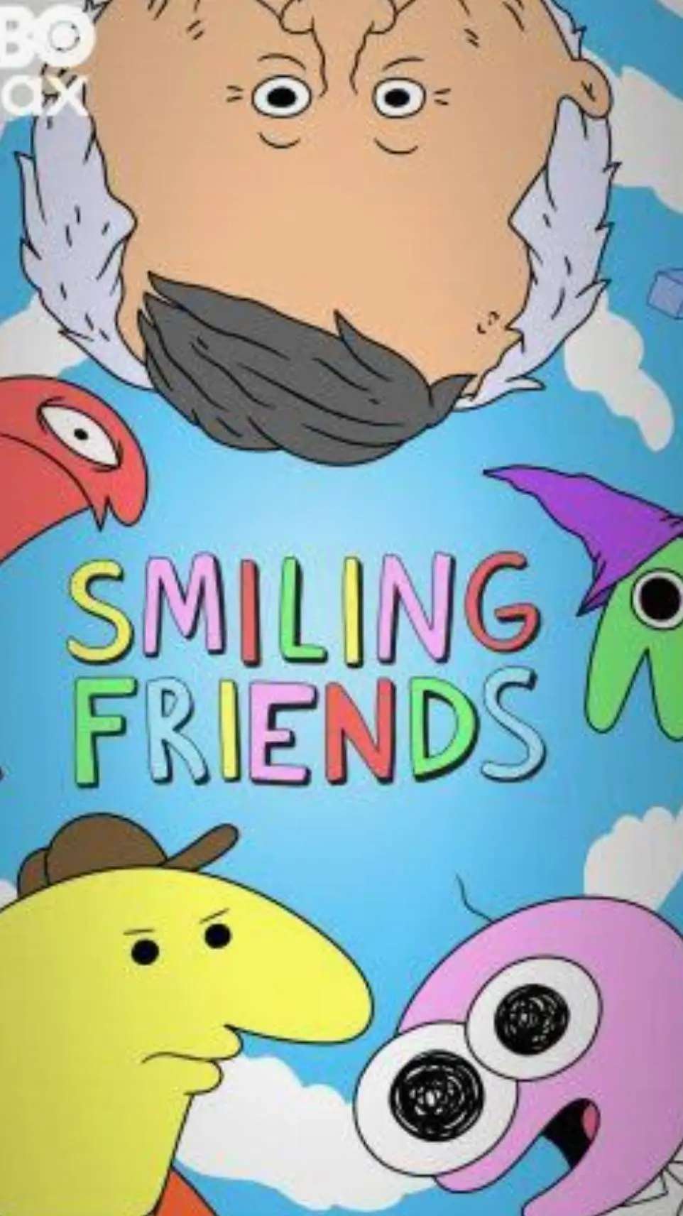 ai character: Smiling friends background