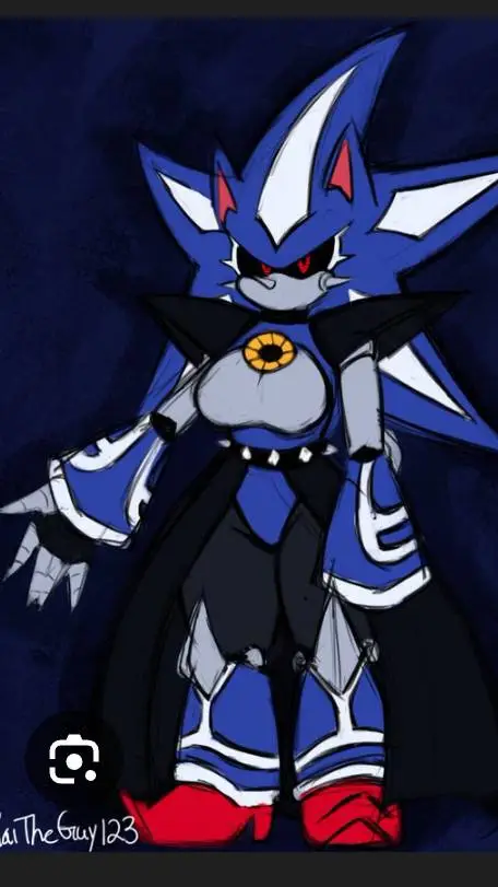 ai character: neo metal Sonic  background