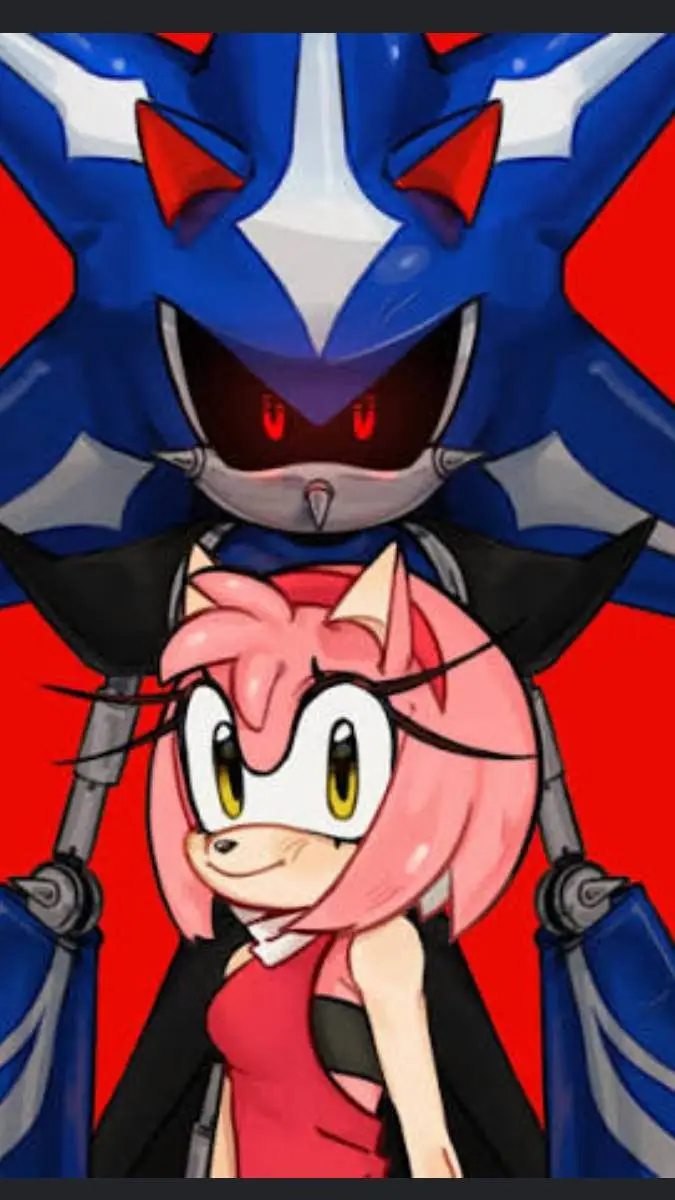 ai character: neo metal Sonic background