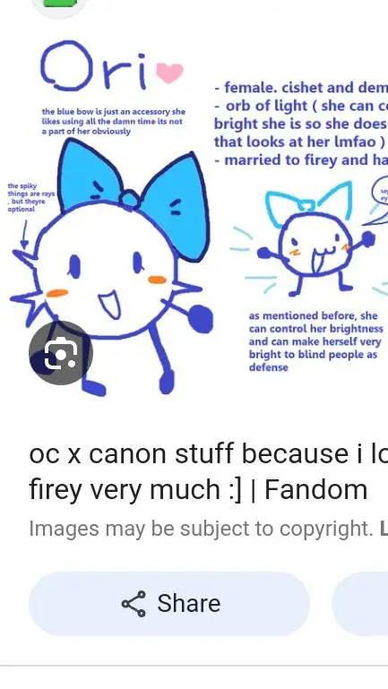 ai character: ori oc bfdi background