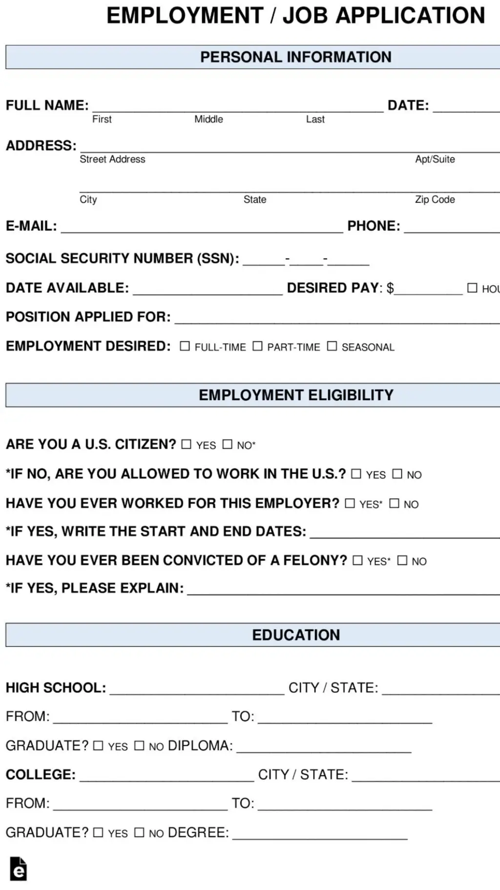 ai character: Job background