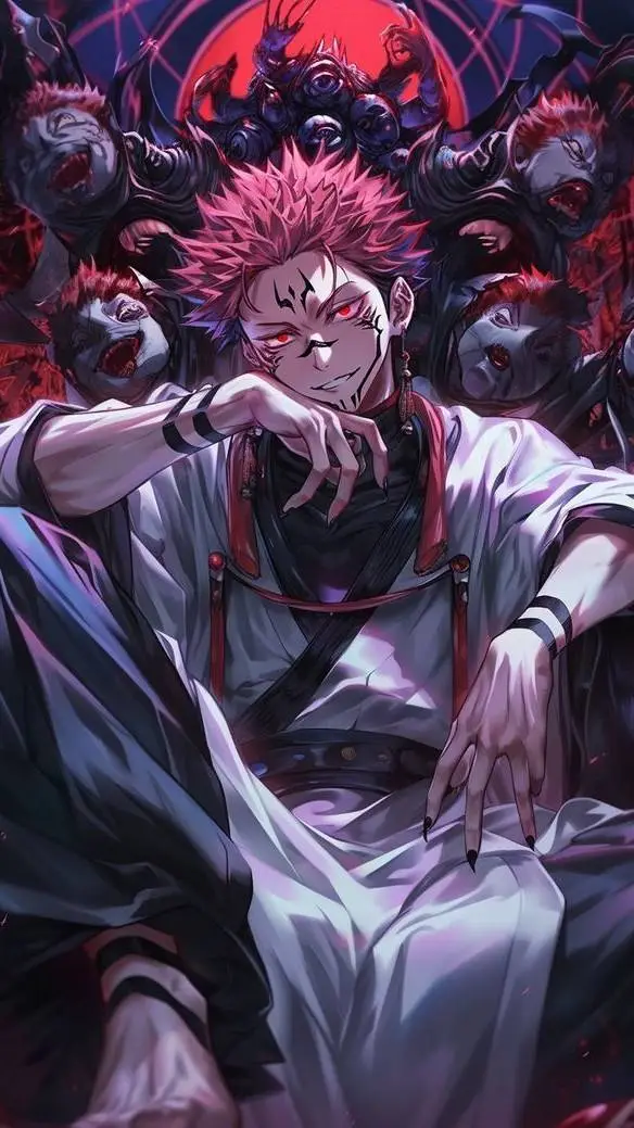 ai character: Sukuna Ryomen. jjk background